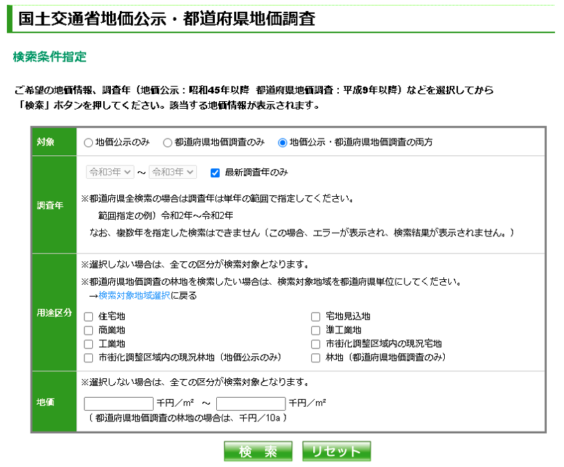 国土交通省,土地総合情報システム