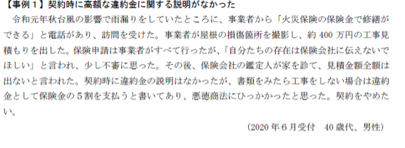 損害保険,事例