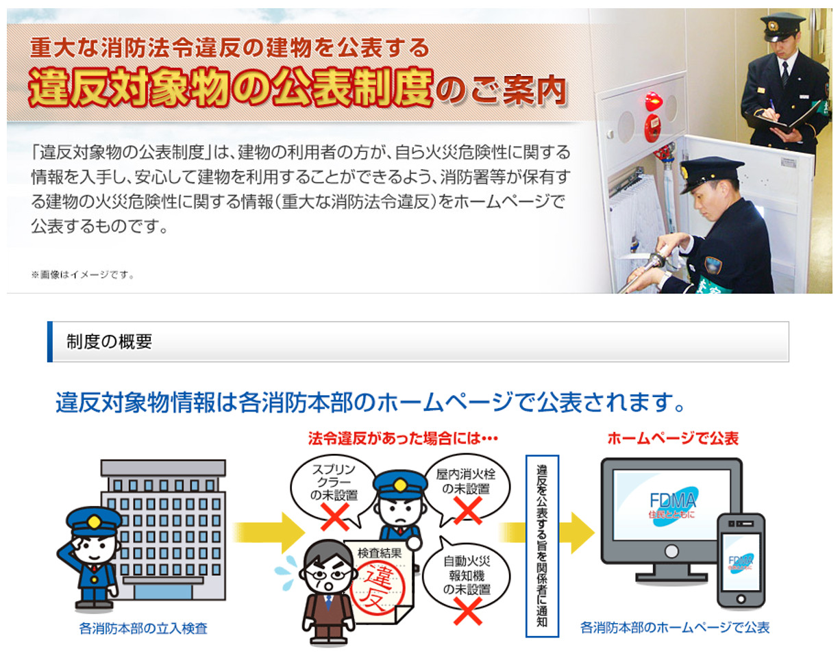 違反対象物公表制度