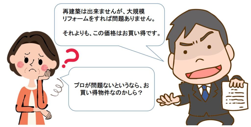 再建築不可物件における「不適切なセールストーク」の事例