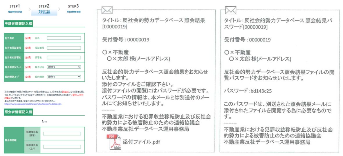 反社会勢力データベースシステム,利用方法