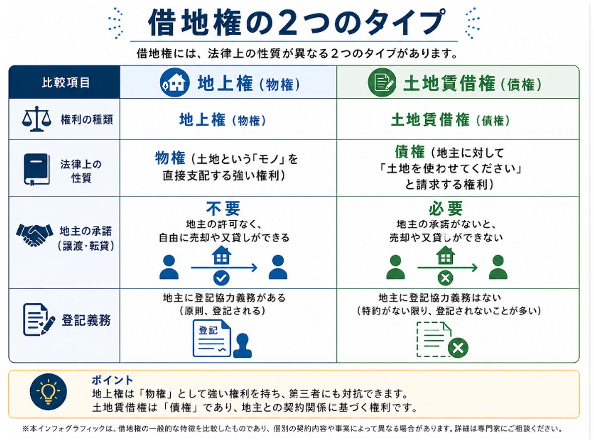 借地権の2つのタイプ