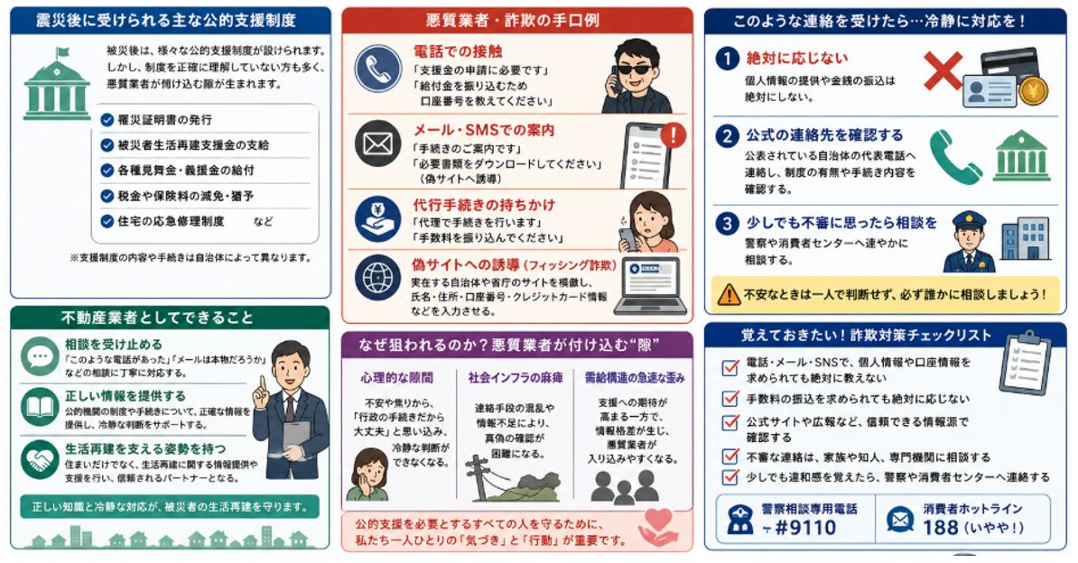 災害後,悪質業者