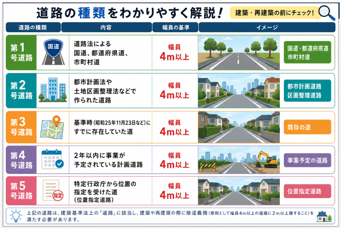 道路の種類をわかりやすく解説