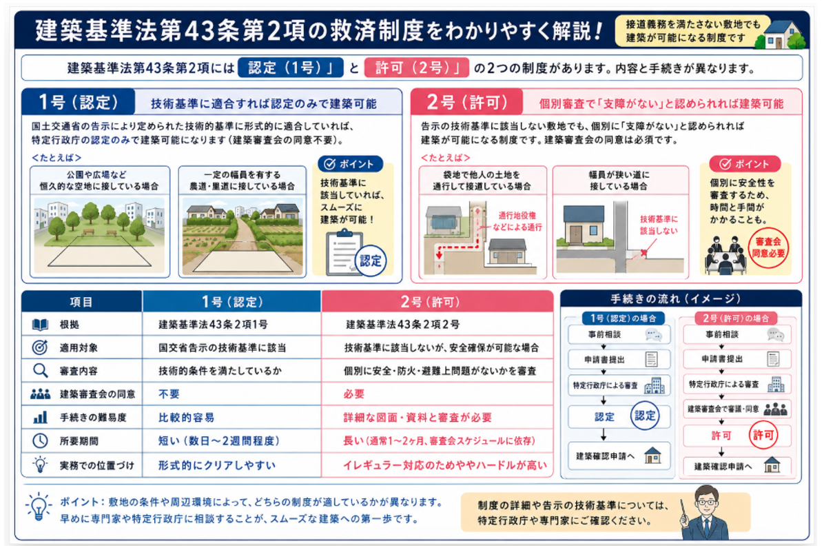 建築基準法第43条第2項の救済制度をわかりやすく解説