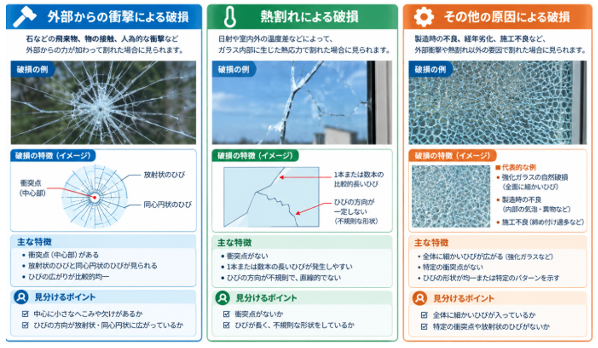 窓ガラス,割れ,原因